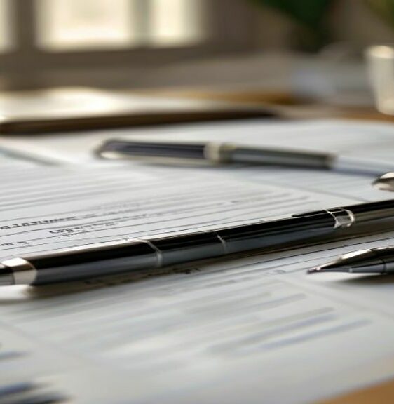 A professional, photorealistic image of Italian tax forms (Modello 730 and Modello Redditi PF) neatly organized on a desk, bathed in soft, natural light. A pen rests on one of the forms, suggesting immediate action. The background is slightly blurred, focusing attention on the documents. The overall tone is clear, organized, and professional, conveying a sense of fiscal responsibility and clarity. Aspect ratio 16:9.